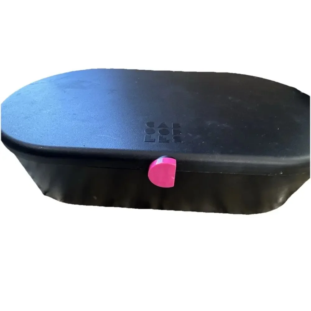 Vintage Caboodles hot pink, Black , gray - Cosmetic Carrying Case Mirror Storage